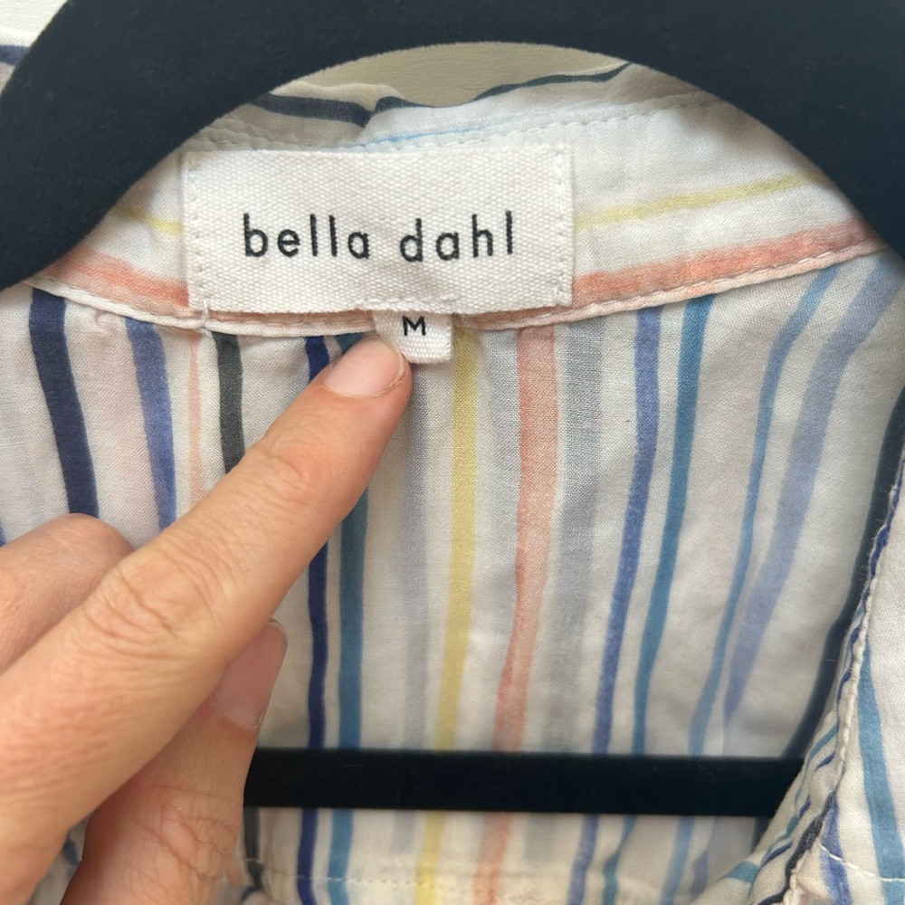 Bella Dahl Striped Multicolor Sleeveless Button-Front Top - Picture 2 of 3